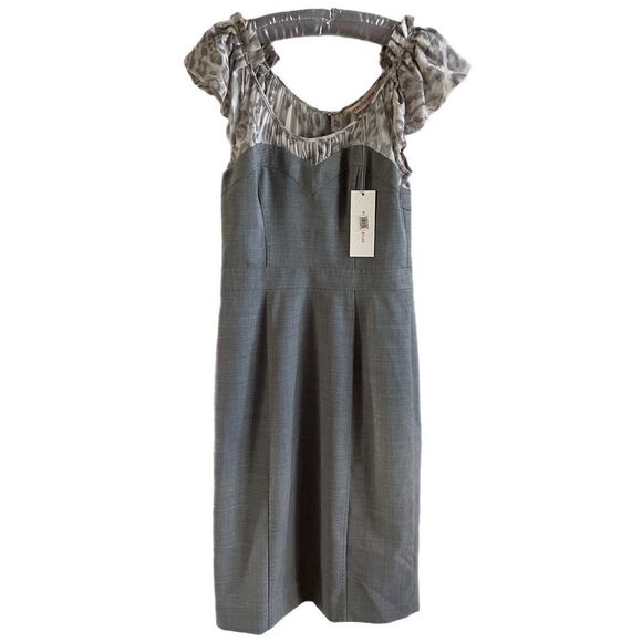 Rebecca Taylor Fabulous Gray Melange Bustier Combo Dress - Picture 2 of 7